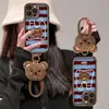 Funda para Teléfono con Cordón de Oso de Mantequilla Edición Otoño/Invierno Adecuada para Apple 17Pro Nueva Funda para Teléfono con Cordón de Celebridad de Internet de Dibujos Animados