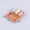 Accesorios de Resina DIY Casa de Muñecas Comida en Miniatura Juguete Accesorios Asa Bandeja Mini Realista
