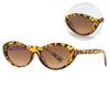 Óculos de Sol Oval Olho de Gato Europeus e Americanos Armação Pequena Feminino Personalizado Traço Celebridade da Internet Rosto Liso Emagrecimento Fashionável All-match Óculos de Sol