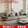 Fábrica de muebles Foshan, sofá de cuero, capa superior de piel de vaca, sala de estar, sofá Connery, simple, moderno, apartamento pequeño