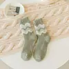 Calcetines de Terciopelo de Coral para Mujer Otoño e Invierno Espesos de Felpa Calcetines de Media Caña para Mujer Calcetines de Luna Postparto Calientes Calcetines de Felpa para el Suelo