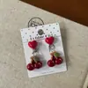 Pinzas Rojas para Orejas de Dibujos Animados Lindas Estilo Coreano, Pendientes Pequeños en Forma de Corazón Antiapretón para Niñas Celebrando el Año Nuevo