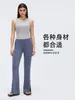 Pantalones de Yoga Micro Acampanados para Mujer, de Cintura Alta, Levanta Glúteos, Acampanados con Efecto de Caída Adelgazante, Pantalones Largos Deportivos de Fitness para Pilates D26024