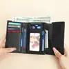 Cartera de Cuero Patentado Ruso Transfronteriza para Mujer Simple de Primera Capa de Piel de Vaca Moda Monedero de Cuero para Mujer Venta al por Mayor