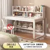 Escritorio de computadora para dormitorio, uso doméstico, escritorio de estudio para estudiantes, escritorio comercial simple con estantería integrada, adecuado para apartamentos de alquiler
