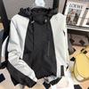 Chaqueta con capucha funcional y holgada de marca de moda al aire libre para hombre, nueva chaqueta con costuras americanas de primavera y otoño