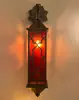 Lámpara de pared creativa estilo vintage europeo para sala de estar y dormitorio, lámpara de pared de bronce antiguo negro estilo americano para balcón exterior y restaurante de Xinjiang