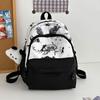 Mochila escolar japonesa de cor sólida, feminina, estudante do ensino médio, alta cor, estilo universitário, mochila para estudantes, pintura a tinta, mochila combinando