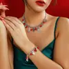 Joyería transfronteriza europea y americana simple árbol de Navidad campana festiva muñeco de nieve collar collar de borla de cuentas redondas geométricas creativas