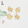 Accesorios Sencillos Tradicionales Chapados en Oro Colgantes Pequeños Accesorios para Pulsera Tejida DIY Collares con el Personaje para Bendición, Candado, Colgante de Lazo