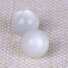 Cuentas sueltas de piedra lunar blanca natural, cuentas redondas, cuentas espaciadoras individuales, accesorios de joyería DIY, pulsera multitesoro, hilo, material de joyería