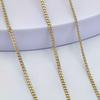 Accesorios de cadena de joyería para uñas DIY cobre puro plano ultrafino retención de color a alta temperatura cadena de molienda collar pulsera material de horquilla