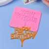 Molde de silicona para carta de feliz cumpleaños, molde para hornear fondant