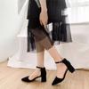 Sandalias Baotou para Mujer, Estilo Hada, Nuevo Modelo Verano 2026, Tacones Altos Profesionales de Punta Fina, Zapatos de Tacón Medio Grueso de Correa Única