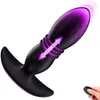 Vibrador Anal de 12 Frecuencias Silicona 3 Velocidades Enchufe Anal Telescópico Dispositivo de Masturbación Productos para Adultos para Hombres Juguete Sexual Inteligente