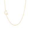 Collar de cobre con circonitas microincrustadas chapado en oro auténtico para mujer, cadena de clavícula, serie de letras mayúsculas personalizadas europeas y americanas