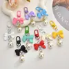 Colgante Macaron de Lazo de Moda Llavero para Teléfono de Corbata de Moño Accesorio para Bolsa de Auriculares Equipaje Ropa Regalo para Estudiante