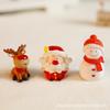 Muñeco de Papá Noel Alce Muñeco de Nieve Resina Adornos Pequeños Decoraciones Navideñas Mesa de Arena Micropaisaje Mini Adornos