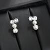 Pendientes de Celebridad Aguja de Plata S925 Perla Zircón Pendientes de Moda Exquisitos Diseño Nicho Pendientes de Mujer Venta Directa de Fábrica