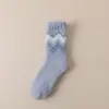 Calcetines de Coral para Hombre de Caña Media para el Hogar Otoño e Invierno Espesos Forrados de Polar Cálidos de Rizo Calcetines de Felpa para Dormir