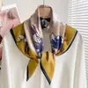 Lenço Quadrado 70% Algodão Linho Rosa Floresta Tropical Estilo Coreano Estilo Pastoral Protetor de Pescoço Lenço Pequeno Lenço Triangular Fino Lenço
