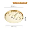 Plato Redondo de Acero Inoxidable 304 Estilo Coreano Plato Escurridor para Tempura Bocadillos Plato para Fruta Estilo Occidental Plato Multifuncional para Barbacoa con Escurridor Plato para Cena