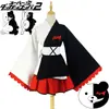 Cosplay de Danganronpa Oso Blanco y Negro Kimono Cosplay Disfraz de Anime Disfraz de Halloween