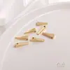 Accesorios para Manualidades de Color Duradero Rellenos de Oro de 14K Colgante de Borde Triangular Tridimensional Colgante para Collar de Clavícula Pendientes Accesorios Hechos a Mano