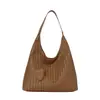 Bolsa de Palha Tecida Retro Transfronteiriça 2026 Nova para o Trabalho Casual Moda Grande Capacidade Ombro Único Versátil Bolsa de Axila