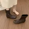 Botines ajustados de punta redonda para mujer, estilo coreano, que aumentan la altura, colección de otoño/invierno 2026, versátiles y elegantes, para el día a día