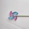 Chaveiro Pingente Moinho de Vento Pequeno Doce de Acrílico Colorido Gradiente Estilo Primavera Acessórios para Joias DIY