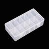 Caja de Plástico Transparente de PP Desmontable Rectangular con 12 Compartimentos, Caja para Piezas Cubierta, Caja de Almacenamiento, Componentes de Ferretería, Equipo de Pesca