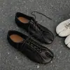 Zapatos de Piel Genuina con Punta Dividida Estilo Nuevo Primavera 2026, Zapatos Pequeños de Piel de Gama Alta para Mujer, Zapatos Planos Individuales Hechos a Mano, Mocasines Ballet