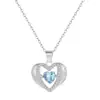 Collar Ángel de Amor de Plata Esterlina S925 para Mujer Lujo Accesible Nicho Alas de Ángel Corazón Latiendo Inteligentemente Colgante Versátil de Corazón