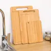 Tábua de Corte de Bambu Doméstica de Lado Duplo, Resistente a Mofo, Tábua de Corte Vertical para Cozinha, Tábua de Corte de Bambu, Antibacteriana e Resistente a Mofo