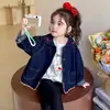 Chaqueta de Mezclilla para Niñas Primavera y Otoño 2026 Nueva Moda Tendencia Estilo Coreano para Bebés Niñas