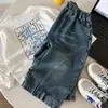 Jeans de Otoño para Niños Muye Estilo Coreano Únicos Pantalones de Pierna Ancha Versátiles Casuales para Niños Moda para Bebés Pantalones Largos Modernos