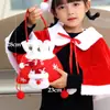 Saco de Embalagem para Maçã do Amor de Natal Saco de Presente do Papai Noel Saco de Presente Saco de Maçã do Amor de Natal de Veludo Dourado