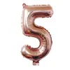 Versión Americana Cuerpo Delgado 32 pulgadas Número Globos de Papel de Aluminio Color Degradado Oro Plata Oro Rosa Globos Numéricos Venta al por Mayor