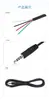 Cabo de Áudio 3,5mm, Macho de Quatro Polos para Estanhado de 4 Seções Cabo Auxiliar de Cabeça Única, Cabo de Entrada de Áudio, 3,5mm Retardante de Chama