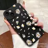 Funda de Teléfono con Flores, Ojos de Ángel Esmerilados y Diseño Floral de Margarita para iPhone, Compatible con Apple 17