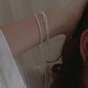 Pulseira Brilhante Cintilante Feminina Verão 2025 Novo Estilo Simples Corrente Simples Corrente Nua Design Gymnopus Pulseira