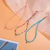 Joyería Transfronteriza Europea y Americana Cuentas de Colores Colgante Simple de Estrella de Cinco Puntas Metal Candado de Estrella Distintivo Collar para Mujeres