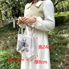 Bolso de Mano Estilo Étnico Bolso de Tela de Arena Bordado Bolso de Tela Mini Casual Fresco Bordado de Hilo Dorado por Ambos Lados Bolso Hanfu