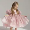 Vestido de Manga Bufante Transfronteiriço Vestido de Princesa Vestido de Daminha de Honra Vestido de Casamento Infantil Vestido para Dança de Feriado Infantil Apresentação de Piano