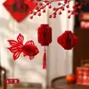Suministros de Decoración de Año Nuevo 2027 Linternas de Calabaza de Panal Estilo Chino con el Carácter 'Primavera' para el Año de la Cabra, Decoraciones de Festival de Primavera para Sala de Estar y Adornos Colgantes