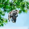 Transfronteiriço 2025 Novo Pingente Plano Gato de Carro com Vaca Acrílico Árvore de Natal Bolsa Pingente Decoração