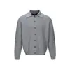 Cardigan Suéter de Tricô com Gola Lapela Neutra Silhouette Japonesa para Homens e Mulheres Mesmo Estilo Solto Cardigan Silhouette Cityboy Peça de Roupa Externa Outono