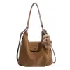 Bolso de Hombro Informal Transfronterizo para Mujer 2025 Invierno Nuevo Estilo Exquisito Gran Capacidad Superficie Suave Moda Mochila de un Solo Hombro