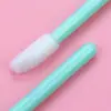 Atacado Cabo Colorido Descartável Pincel de Lábios Limpeza Cotonete Limpeza Pincel de Lábios Portátil Pincel de Lábios Pincel para Gloss